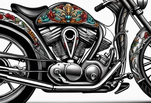 Bike skeleton tattoo idea