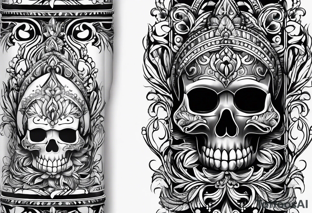 Candle alone in the darkness, a glimmer of hope. tattoo idea