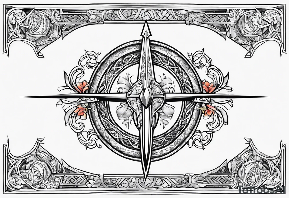The broken blade Narsil from lord of the rings tattoo idea