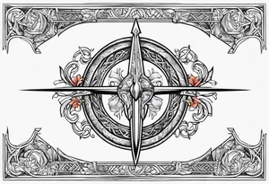 The broken blade Narsil from lord of the rings tattoo idea