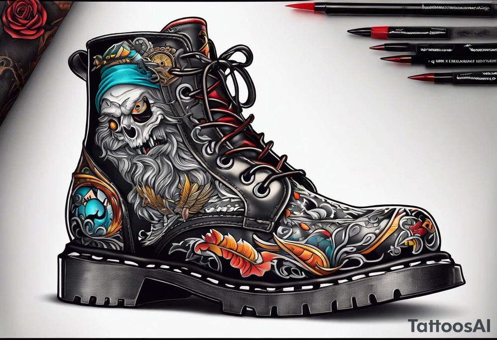 Scary shoe bill bird tattoo idea