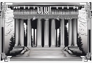Valhalla steps
 pillars fog tattoo idea