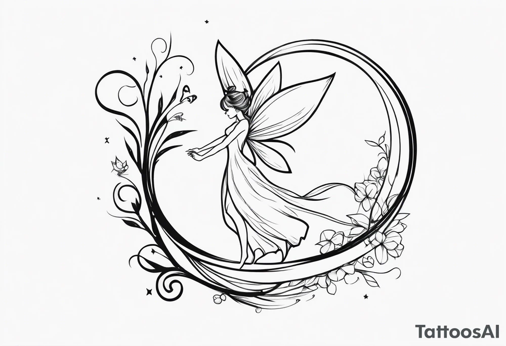 A fairy with a tail tattoo idea