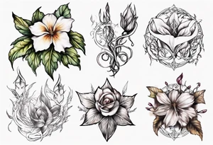 Lord of the rings flowers and leaves tattoo idea