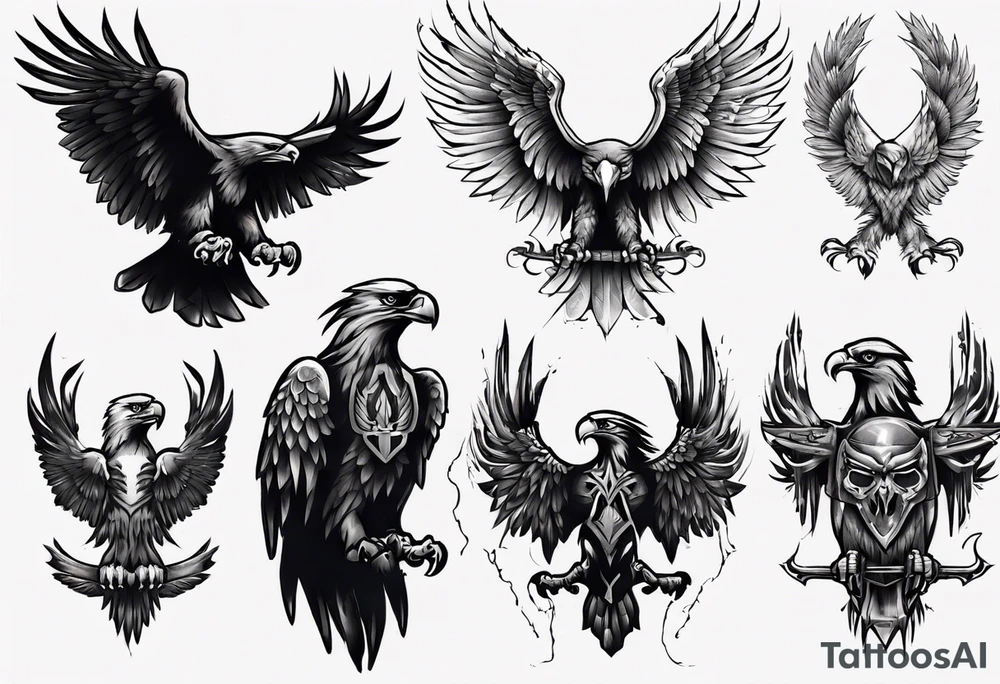 dark eagle tattoo idea