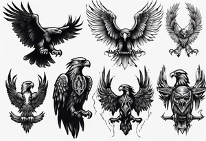 dark eagle tattoo idea