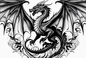 angelish 
roaring dragons tattoo idea
