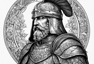 charlemagne in armor tattoo idea