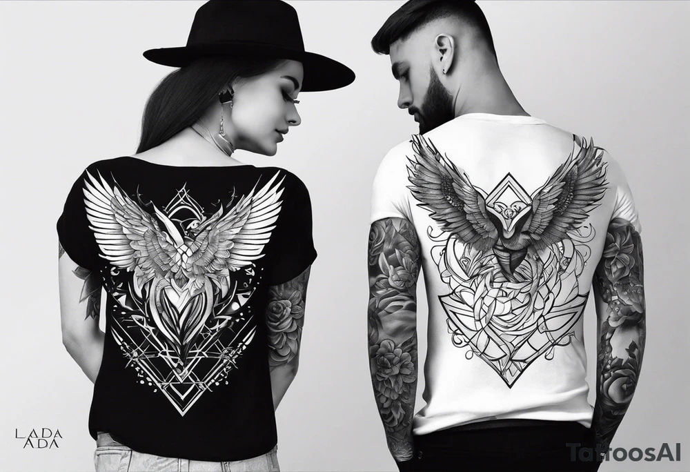 Paired tattoo for a girl and a guy, together forever, he is Artem, she is Lada. Two people with incurable diseases who love each other very much tattoo idea