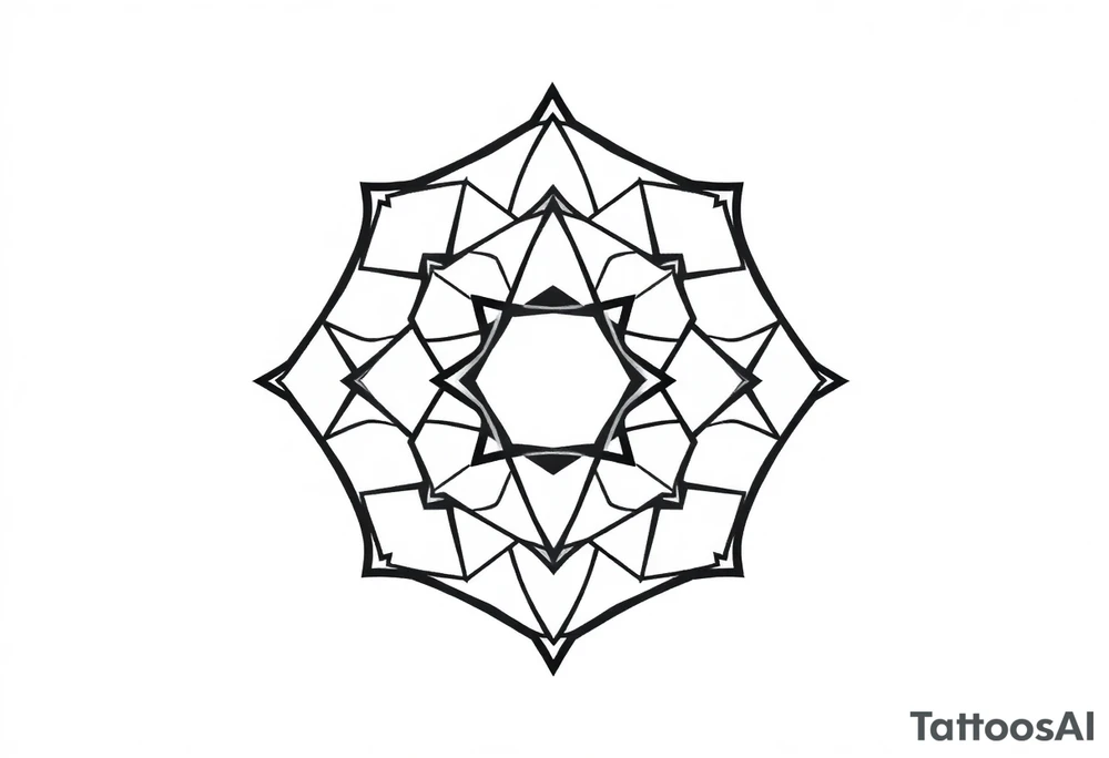 Hexagonal sleeve tattoo idea