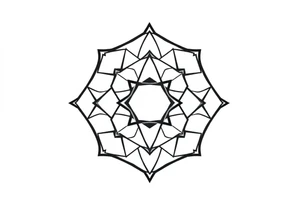 Hexagonal sleeve tattoo idea