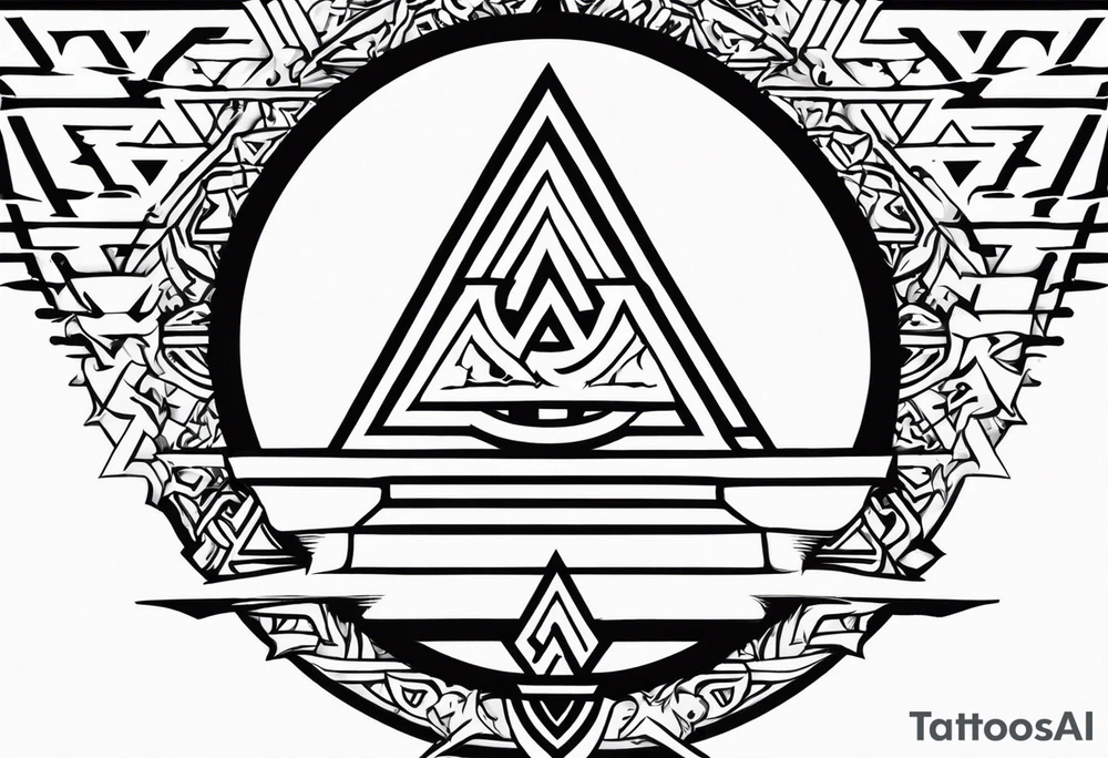 Valhalla fire
shield sword stairs
Sword shield valknut tattoo idea