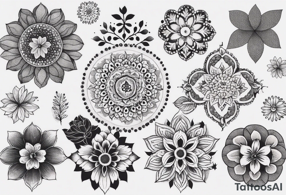 generate tattoo ideas for my forearm with the month flowers for December, February and May tattoo idea