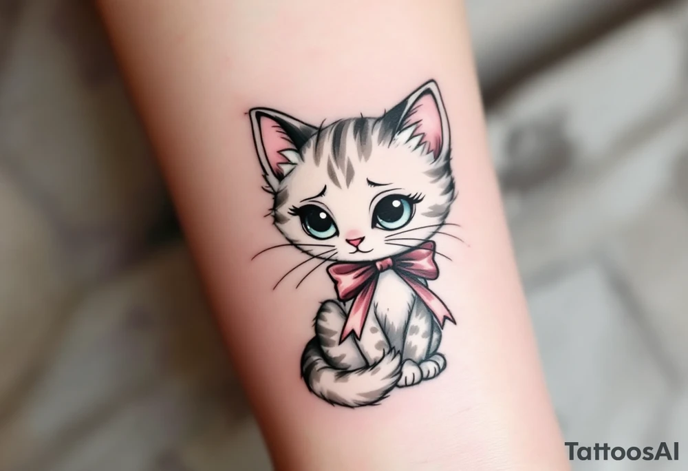 Let the pink-bowed kitty from The Aristocats, Marie, bring dainty charm to your tattoo. tattoo idea