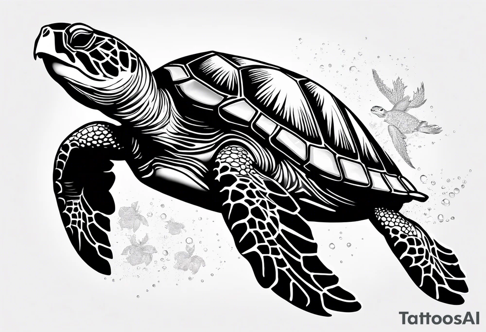 Sea turtle tattoo idea