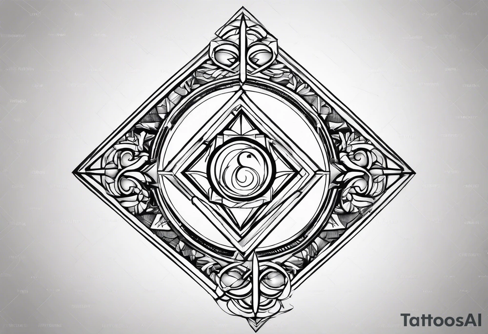 Sobriety symbol in artistic Version tattoo idea