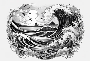 Ocean tattoo idea