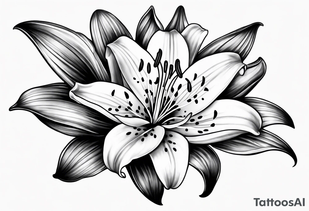 Small lily tattoo idea