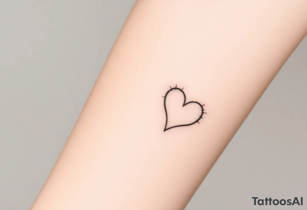 A detailed cat paw with soft fur textures, using natural tones of cream, gray, and light brown for a delicate and cozy feel and heart tattoo idea
