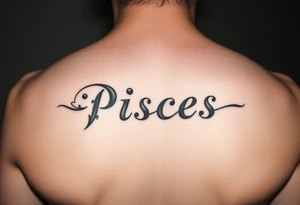 From the word “Pisces” around the word female characteristics of the zodiac unique and girl looking tattoo idea