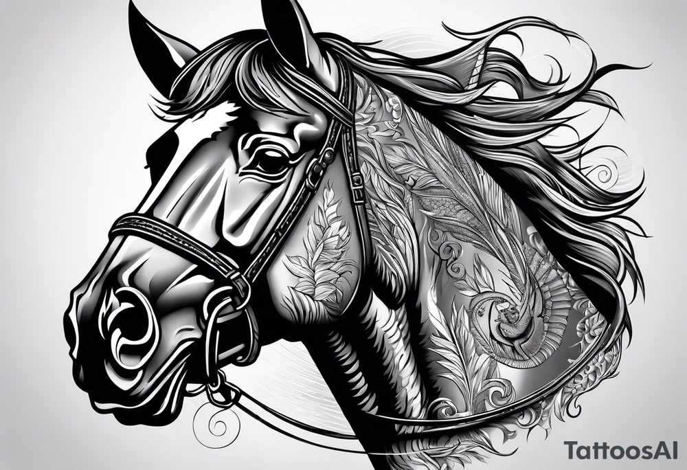 Cuervo en combate de frente a la carga tattoo idea