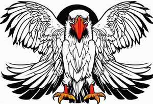 Vulture with bleeding wing tattoo idea