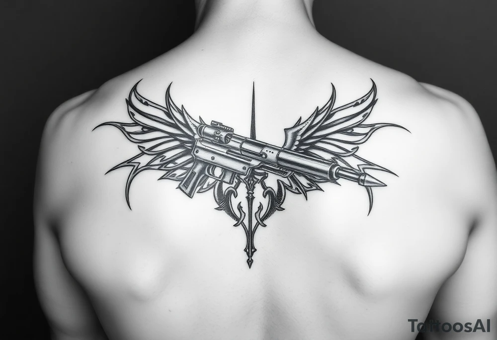 Детализированный колизей с изображением война гладиатора с автоматом tattoo idea Детализированный колизей с изображением война гладиатора с автоматом tattoo idea