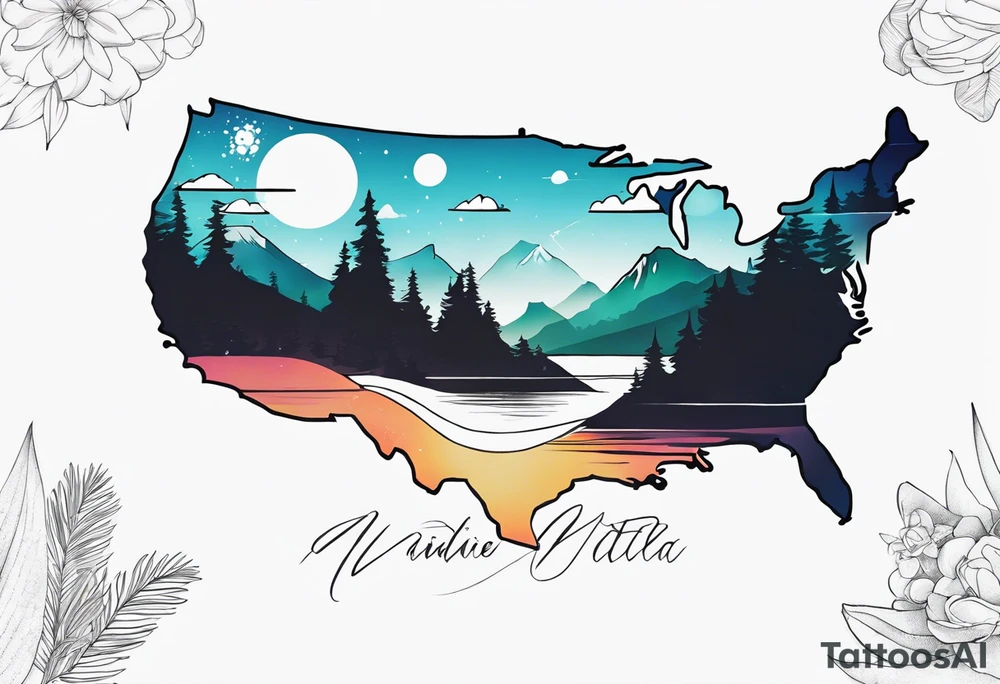 wanderlust with jda in the middle tattoo idea