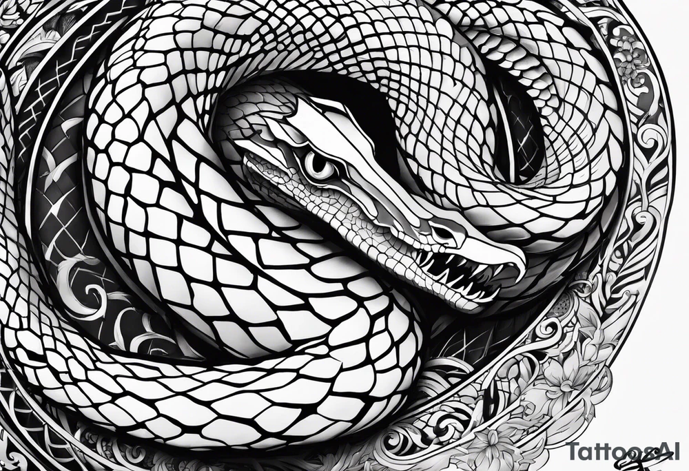 Passive snake tattoo idea
