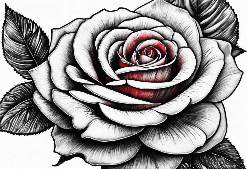 red rose tattoo idea