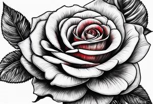 red rose tattoo idea