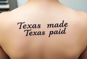 Texas made Texas paid tattoo idea