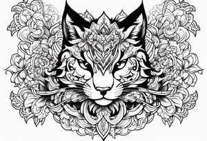 Busty Neko sternum tattoo designs tattoo idea