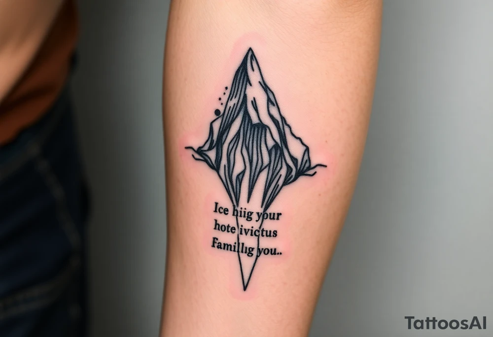 Iceberg, invictus poem, family tattoo idea