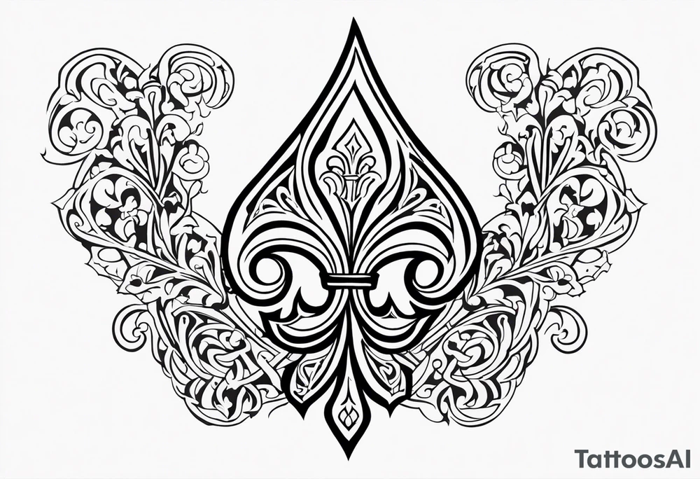 Fleur de lys celtique tattoo idea
