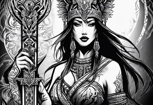 Warrior of Darkness tattoo idea