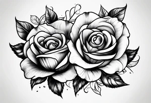 two roses tattoo idea