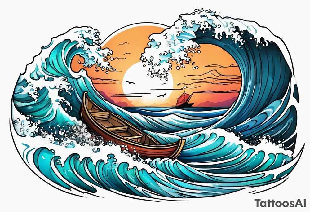 rough ocean tattoo idea
