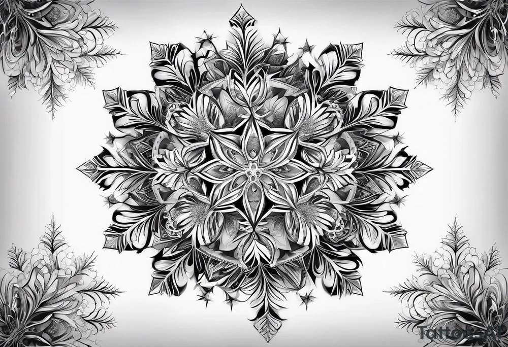 Fractal snowflake tattoo idea