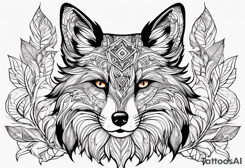 fox eyes tattoo idea
