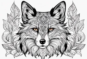 fox eyes tattoo idea