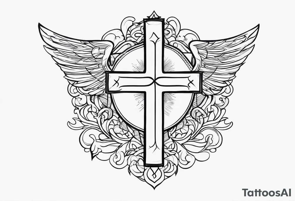 The bible verse proverbs 22:6 with a cross tattoo idea