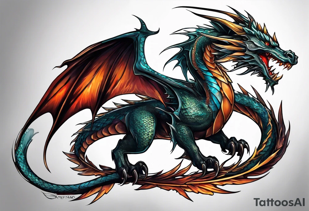 Wyvern tattoo idea
