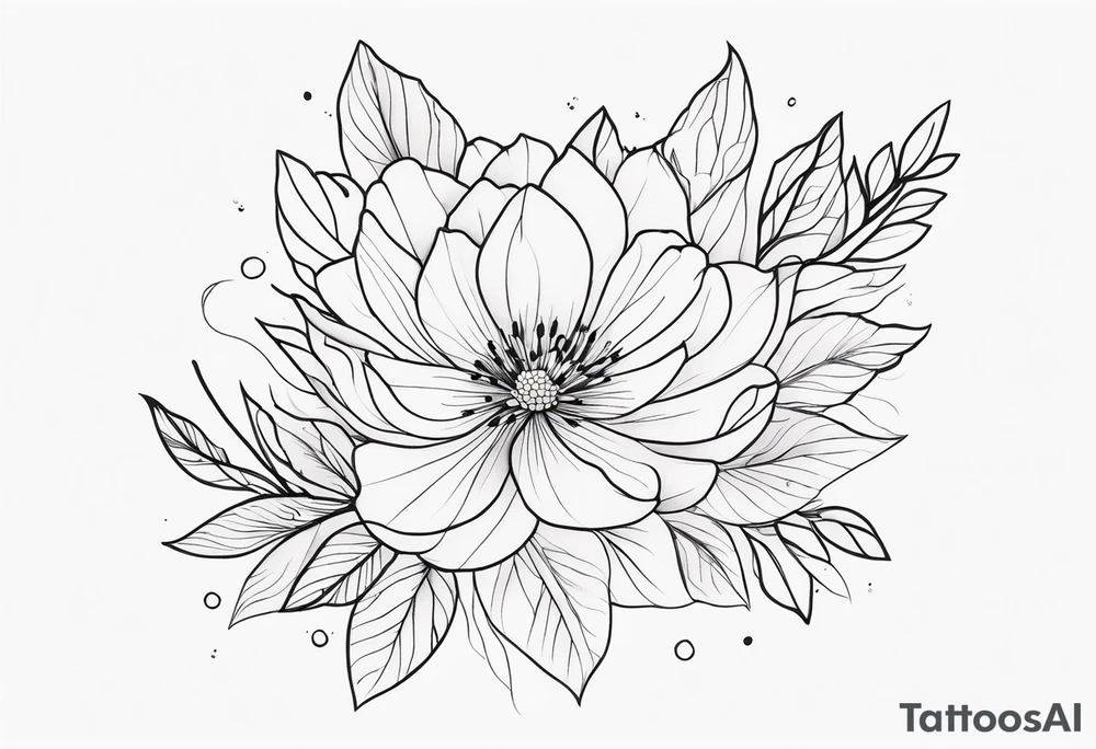 fine line floral tattoo for arm tattoo idea