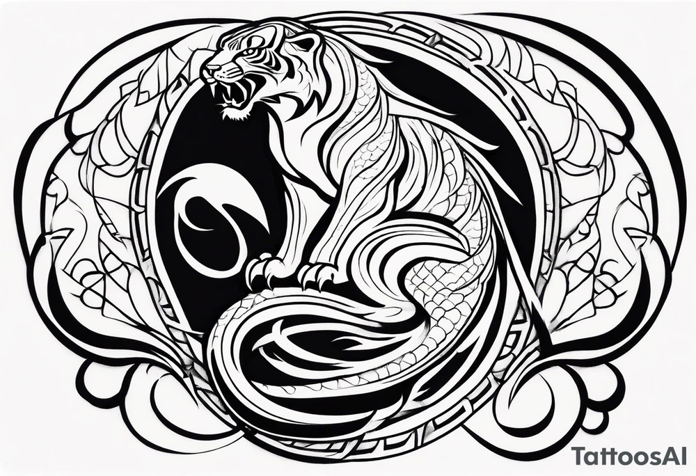 tiger crane
 snake tattoo idea