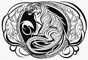 tiger crane
 snake tattoo idea