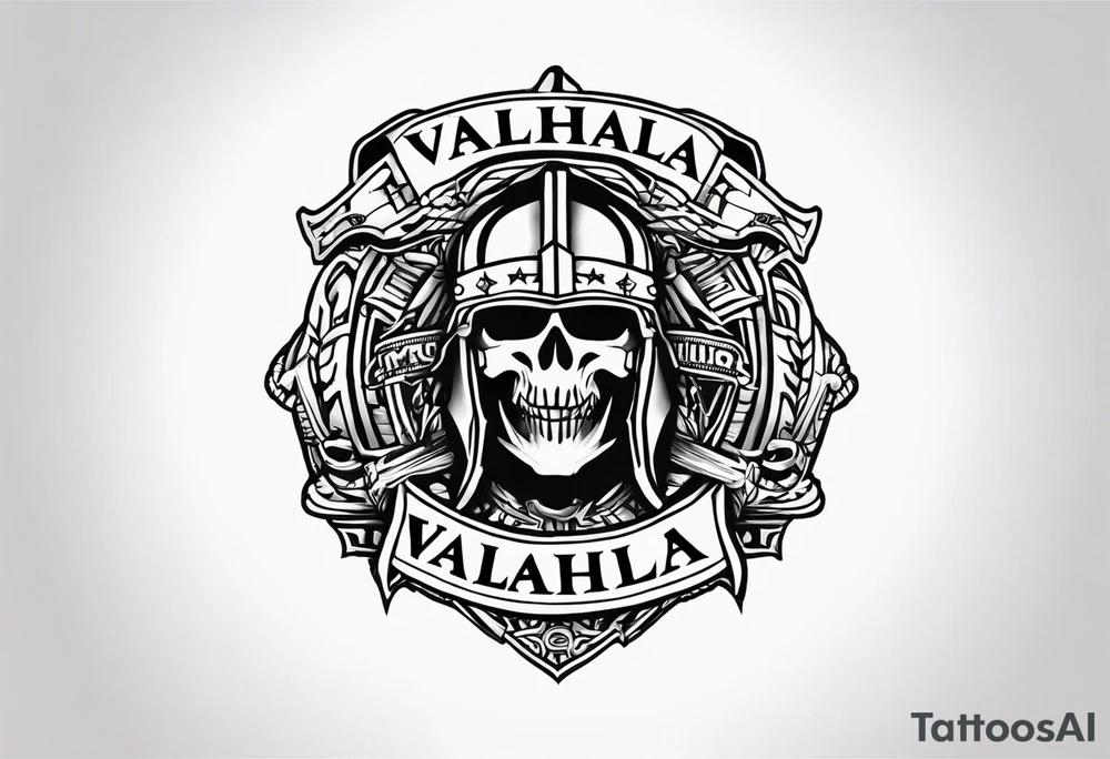 Wounded warrior valhalla tattoo idea
