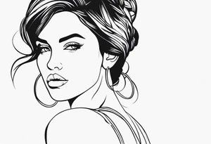 strong woman tattoo idea