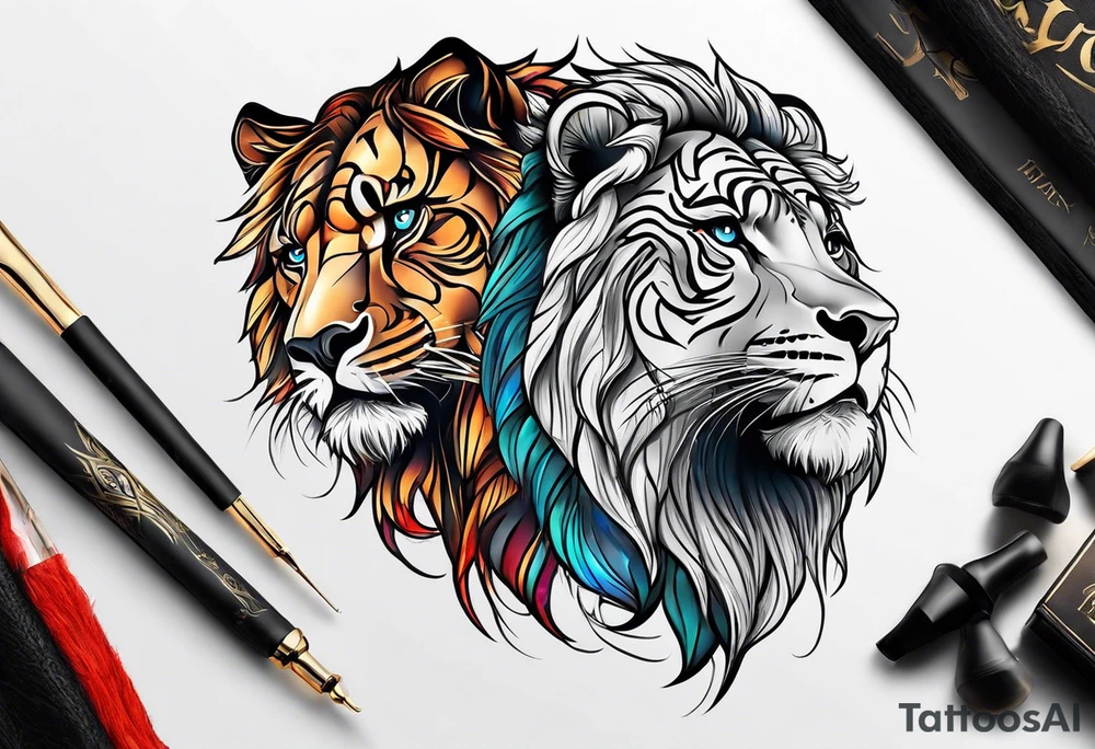 Leo couple tattoo idea