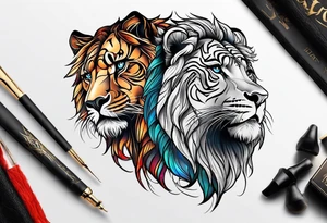 Leo couple tattoo idea